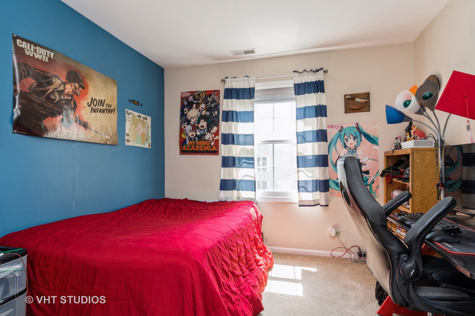 2124\ Lancaster Circle, Unit 202A Naperville, IL 60565 - Photo 8 of 14 a large bedroom with a bed and furniture