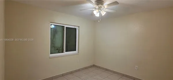 an empty room with a window