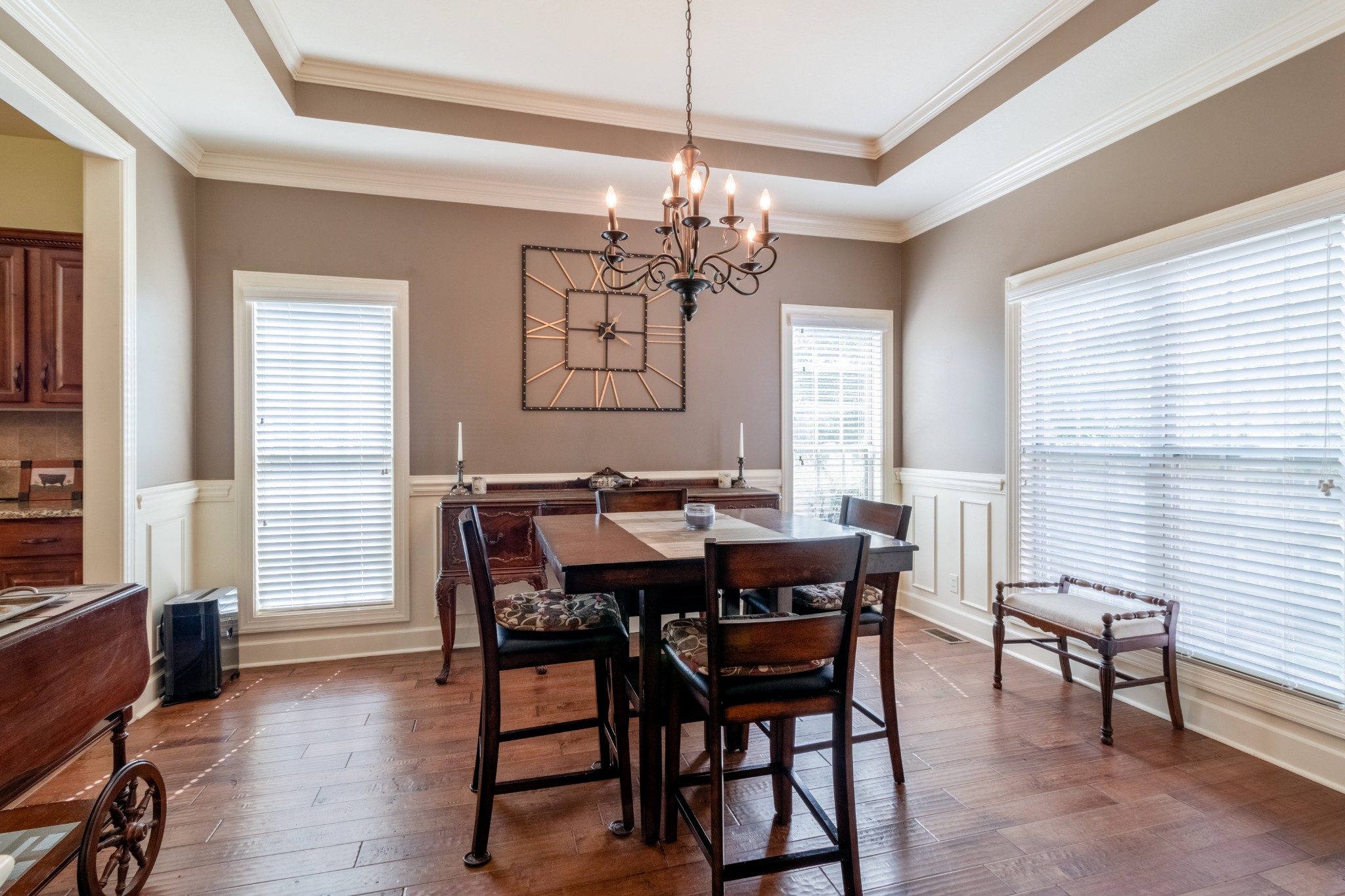 3592 Drake Road Adams, TN 37010 - Photo 11 of 47 a view of a dining room with furniture window and wooden floor