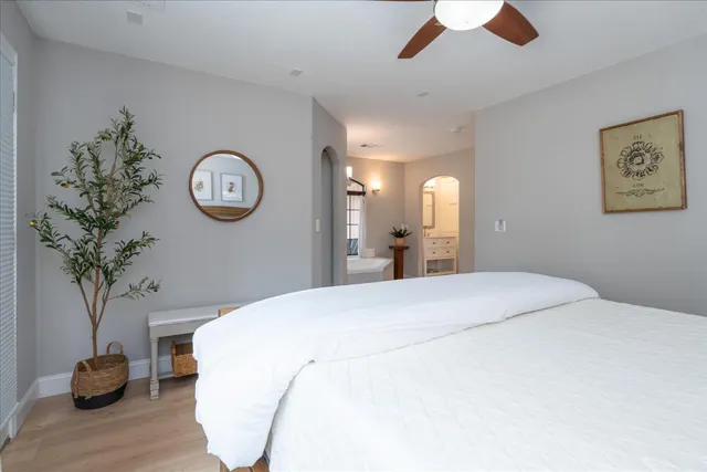 a kitchen with stainless steel appliances a refrigerator stove and microwave