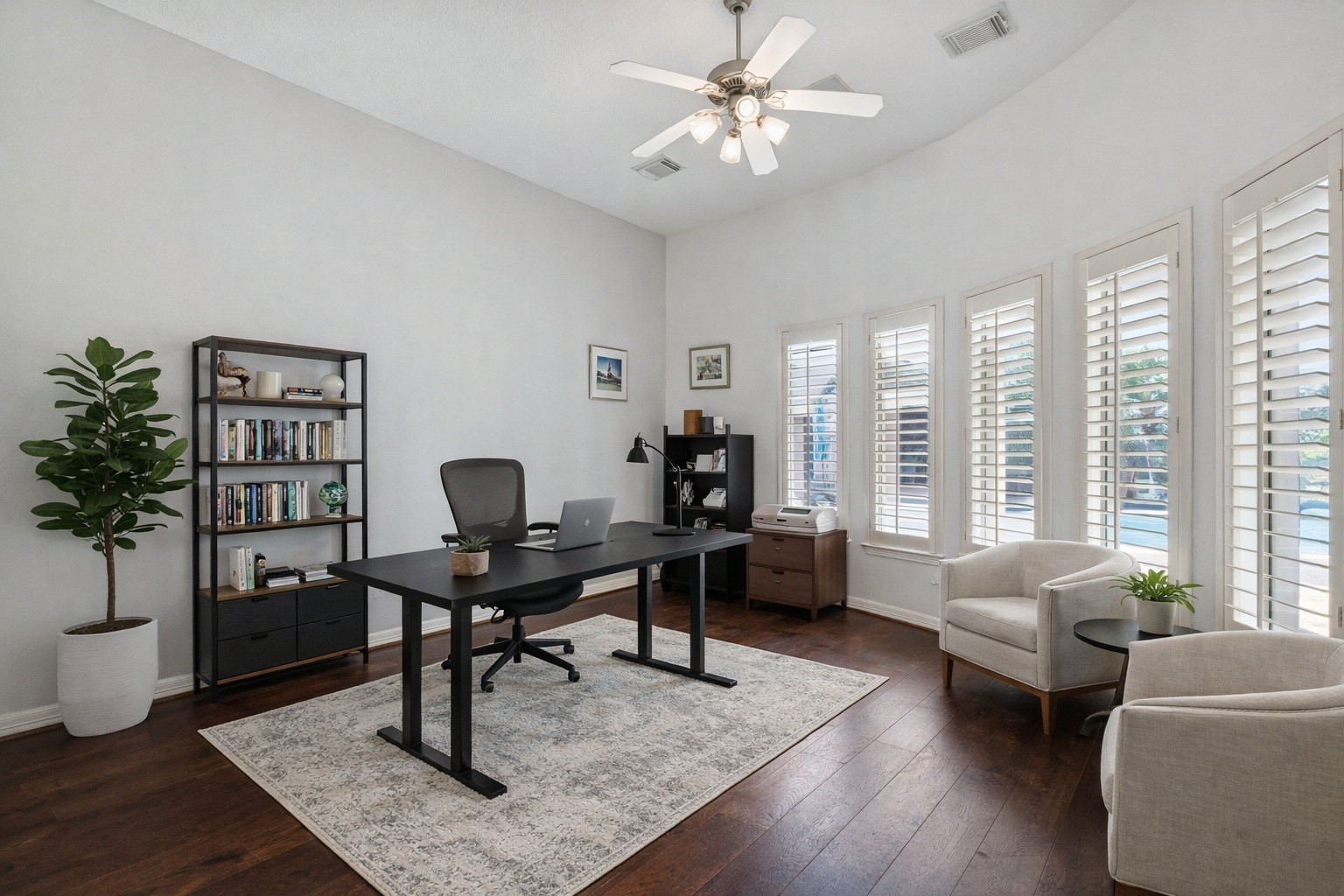 2202 Britton Ridge Drive Katy, TX 77494 - Photo 24 of 41 Private home office featuring a separate exterior entrance, private hallway access from the driveway, direct backyard access, and a full en-suite bathroom—ideal for a home business, client meetings, or a quiet, self-contained workspace.