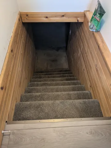 a room with cabinets