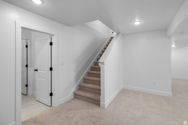 2816 West Aurora Avenue Mapleton, UT 84664 - Photo 17 of 20 Staircase with baseboards and carpet flooring