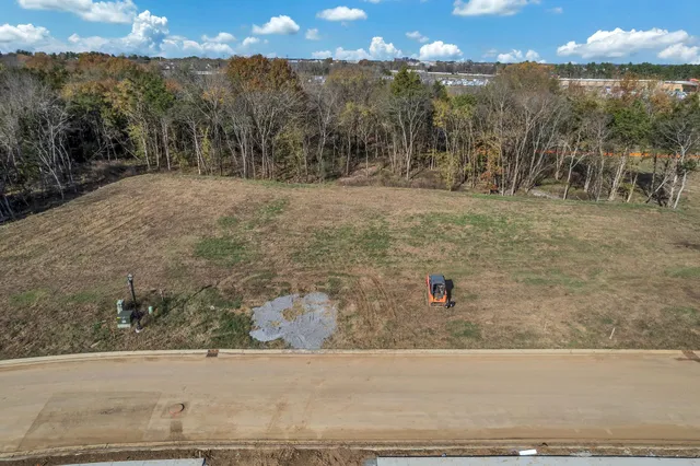 a view of a road with sunset