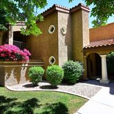 a front view of a house with yard