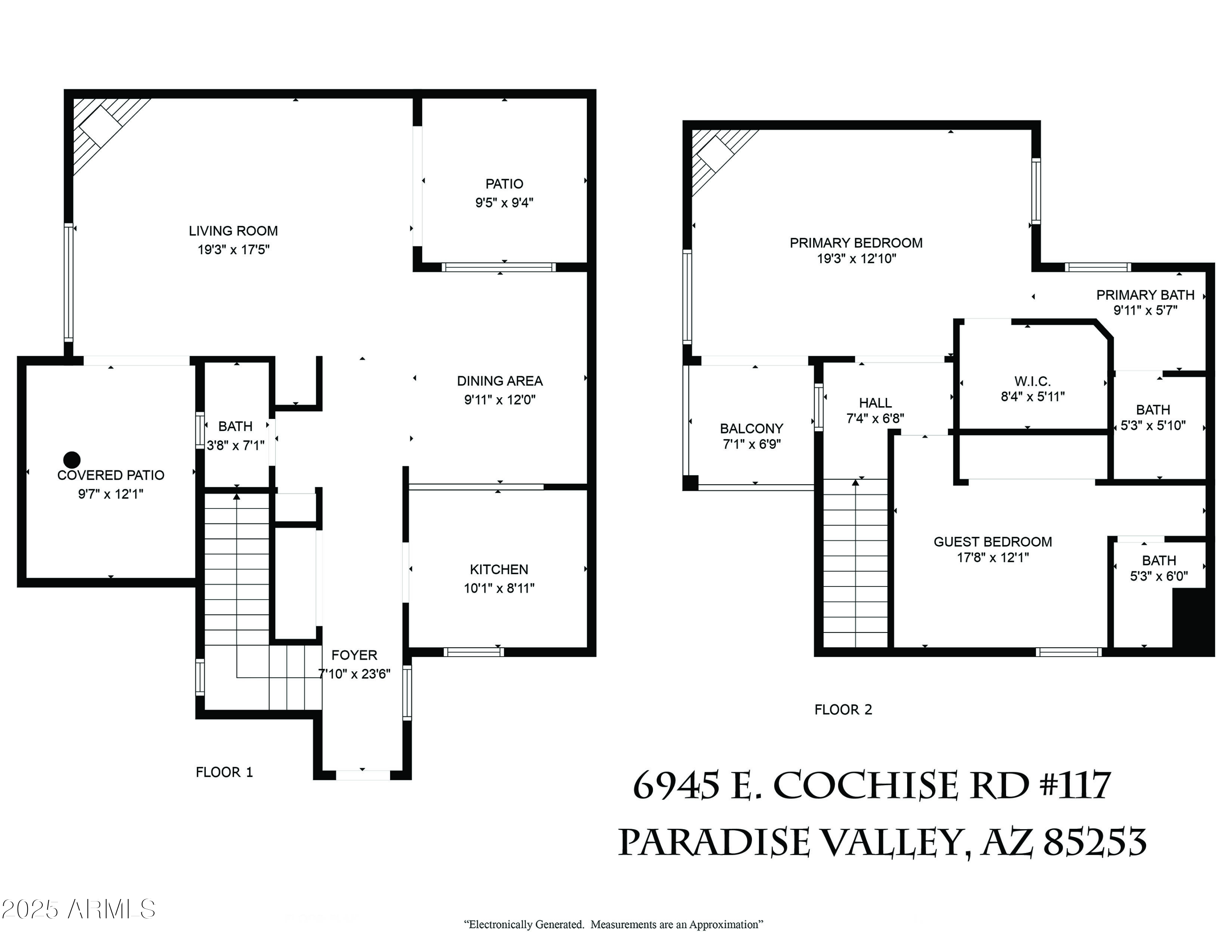 6945 East Cochise Road, Unit 117 Paradise Valley, AZ 85253 - Photo 38 of 39 a picture of a floor plan