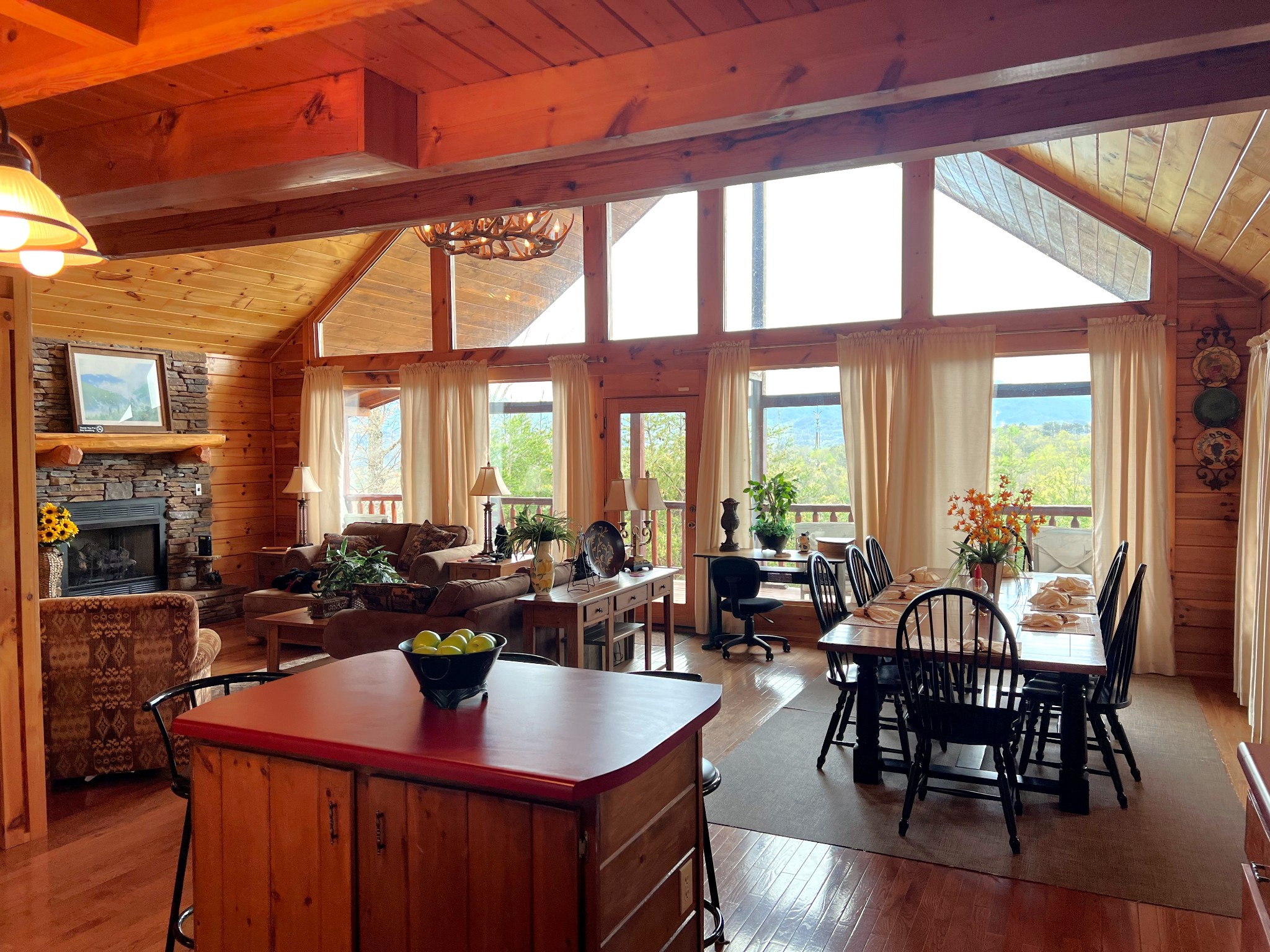 1724 Bluff Ridge Road Sevierville, TN 37876 - Photo 10 of 29 a view of a dining room with furniture window and outside view
