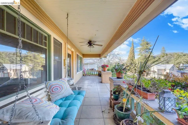 a outdoor space with furniture