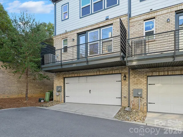 a house with white door and door