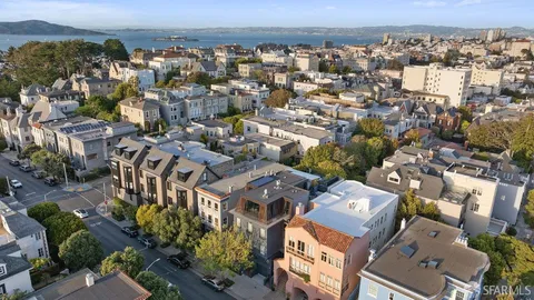 an aerial view of a city