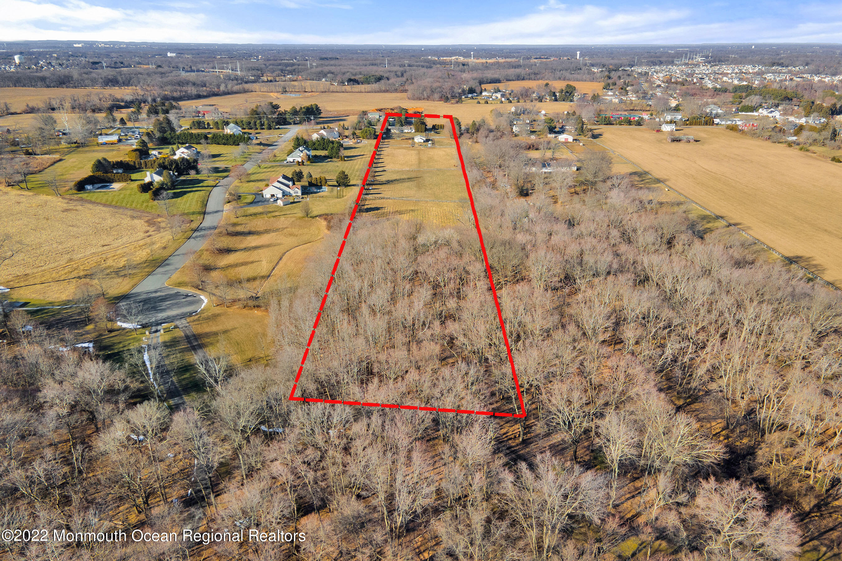 94 Old York Road Chesterfield, NJ 08515 - Photo 46 of 51 Rear Aerial outine