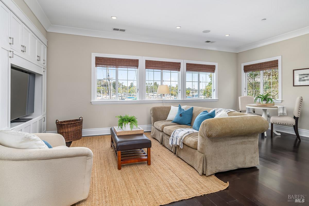 56 Mooring Road San Rafael, CA 94901 - Photo 14 of 45 Family room off the great room. This was optional 5th bedroom. Overlooks marina.