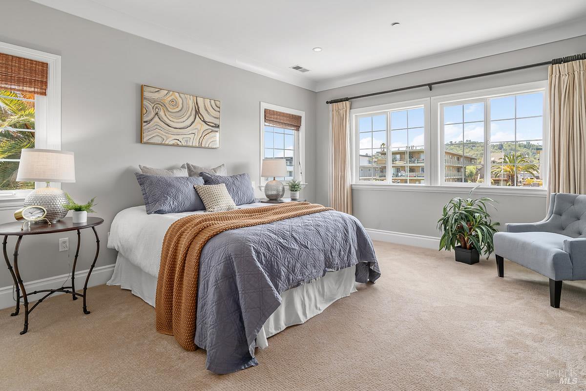 56 Mooring Road San Rafael, CA 94901 - Photo 16 of 45 Primary suite with Mt Tam view
