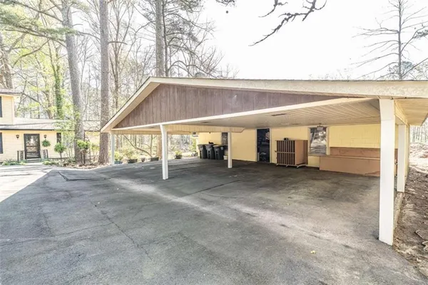 a view of a house with a outdoor space