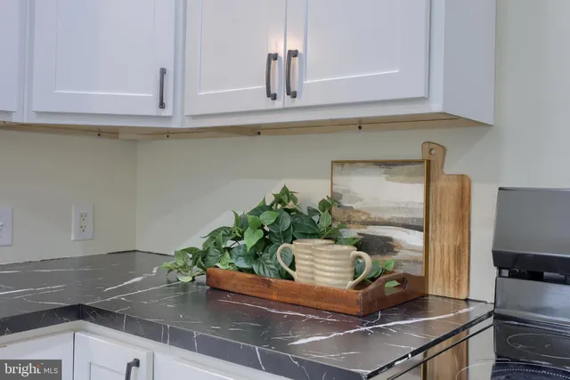 a kitchen with stainless steel appliances granite countertop a sink and a white cabinets