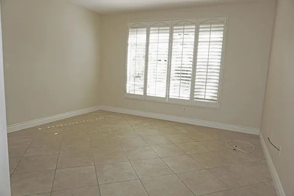 an empty room with a window