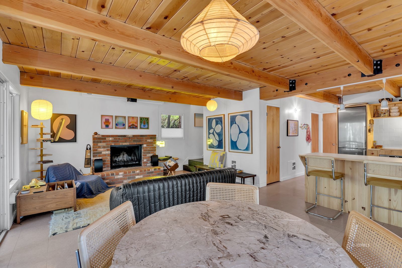 53370 Rising Glen Road Idyllwild, CA 92549 - Photo 8 of 32 Dining Area into Living Room