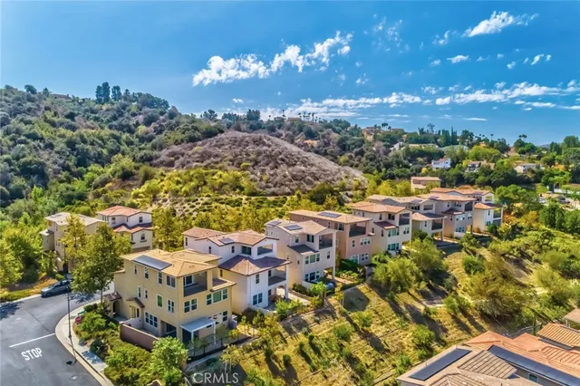 a view of a city with tall buildings