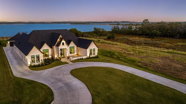 a view of a swimming pool with an ocean view