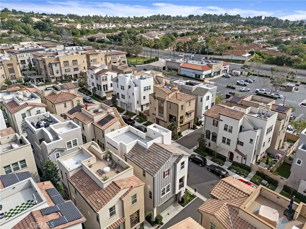 an aerial view of a city