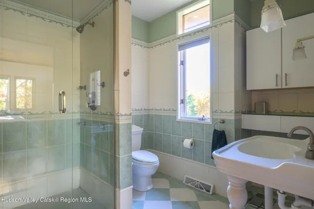 a view of backyard with green space