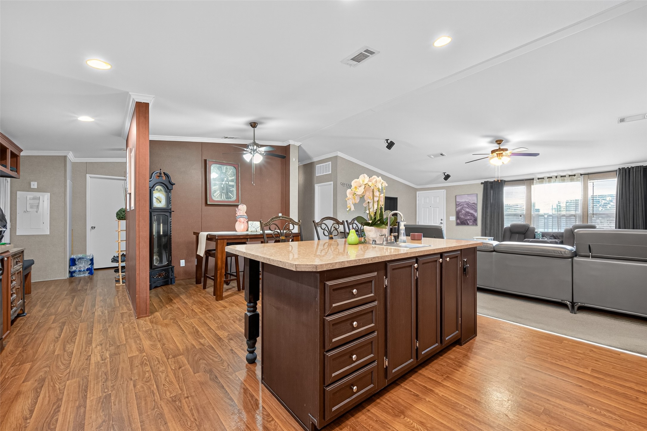 10715 Bozeman Ferry Road Midway, TX 75852 - Photo 15 of 50 a large kitchen with stainless steel appliances granite countertop a lot of counter space and wooden floors