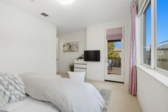 a view of a room with rack on the wall