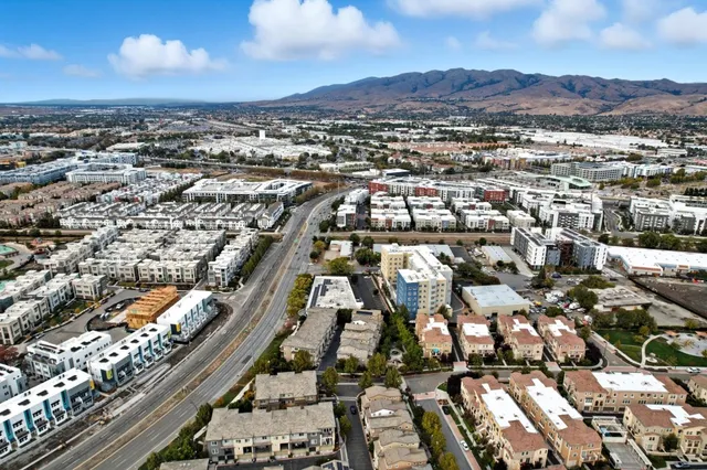 an aerial view of multiple house