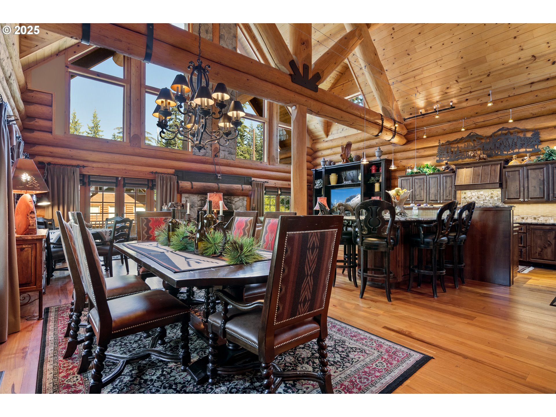 89790 East Morrison Lane Government Camp, OR 97028 - Photo 10 of 48 a dining room with a wooden table and chairs