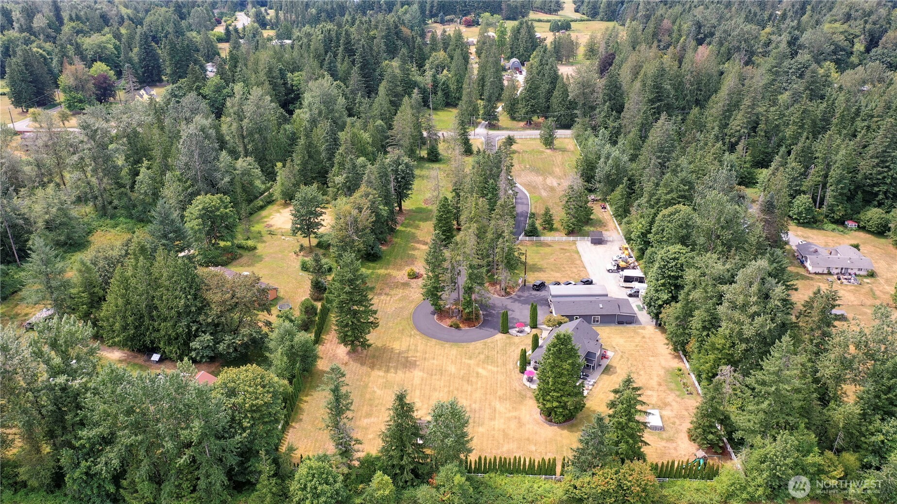 12523 Woods Lake Road Monroe, WA 98272 - Photo 38 of 40 an aerial view of residential houses with outdoor space