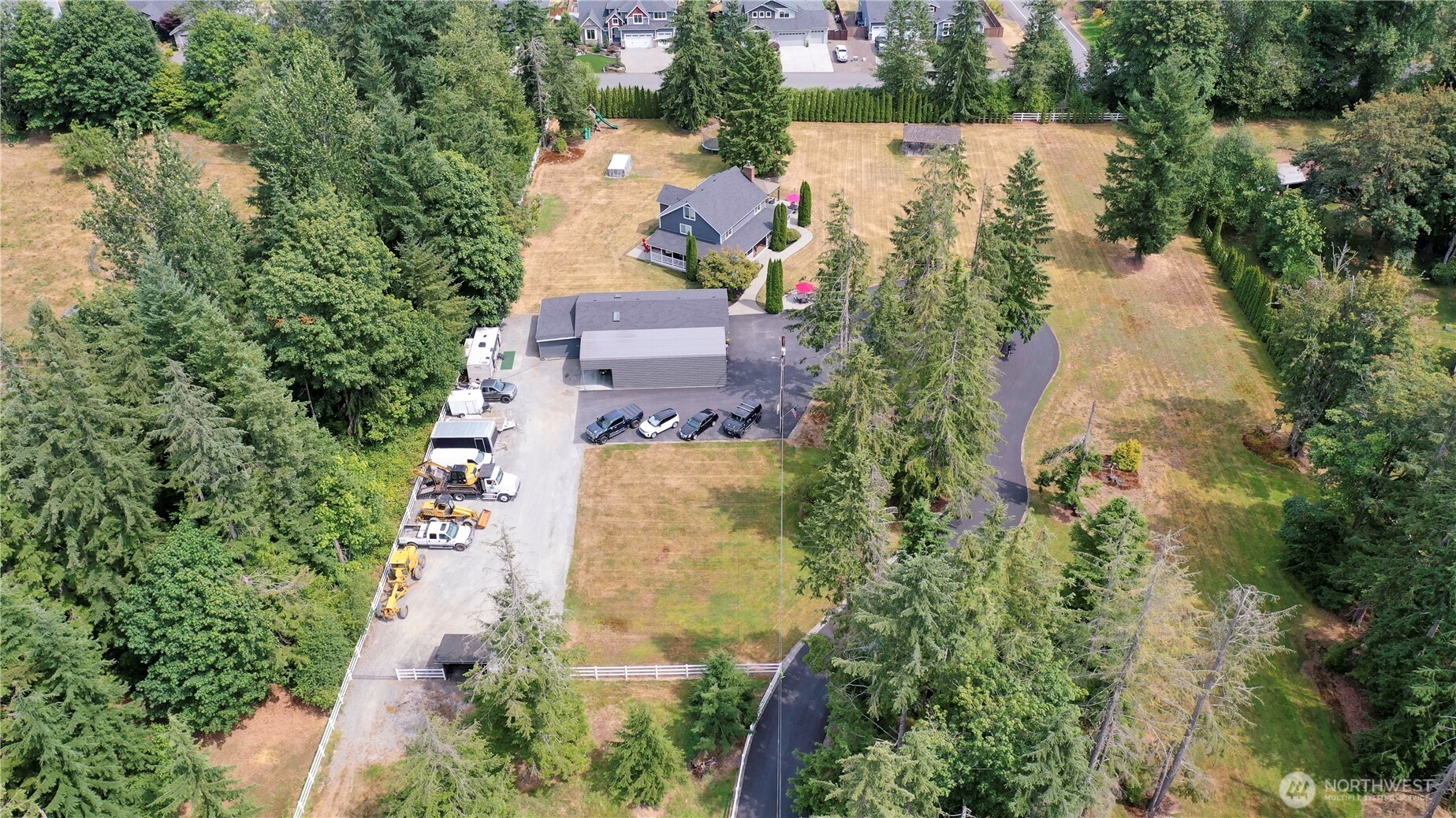 12523 Woods Lake Road Monroe, WA 98272 - Photo 40 of 40 an aerial view of residential house with outdoor space and trees all around