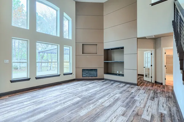 an empty room with a window