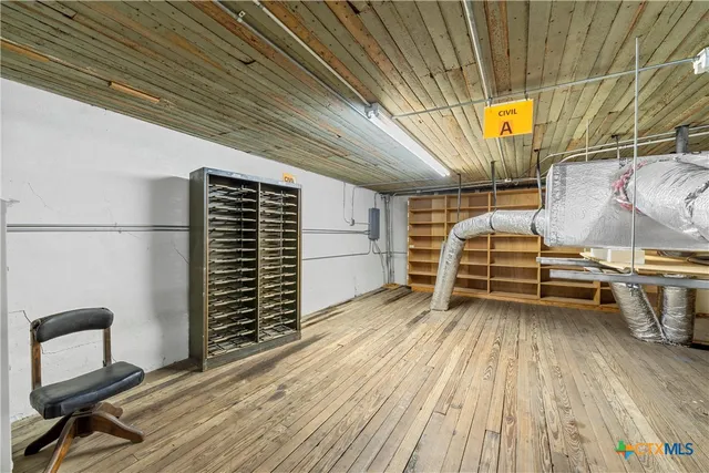 a view of a building with an outdoor space