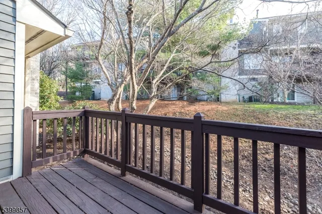 a view of a wooden deck