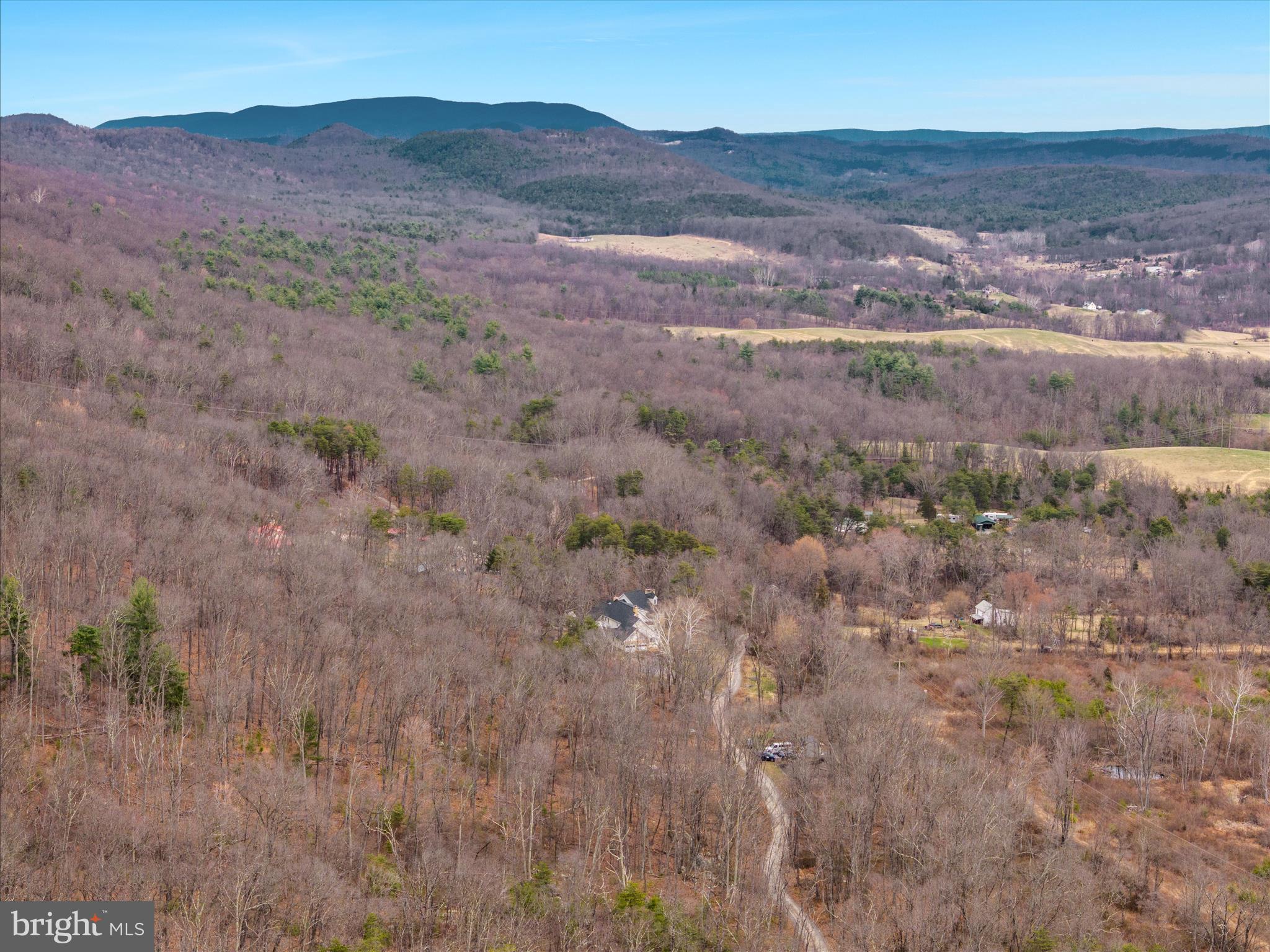 515 Old Fire Tower Road Capon Bridge, WV 26711 - Photo 105 of 117 Drone Shot of Driveway leading towards the house