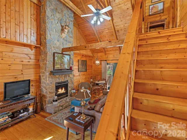 a view of a couch in the balcony