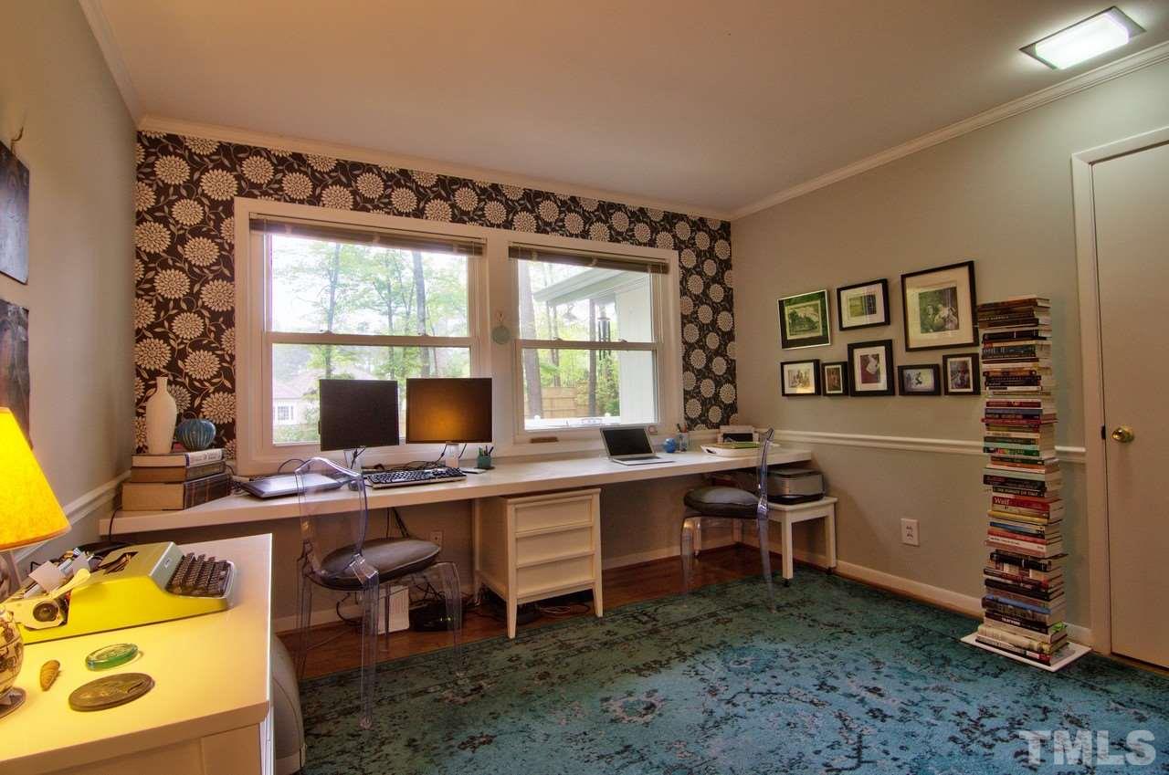 3105 Buckingham Road Durham, NC 27707 - Photo 20 of 25 a view of a workspace with furniture and window