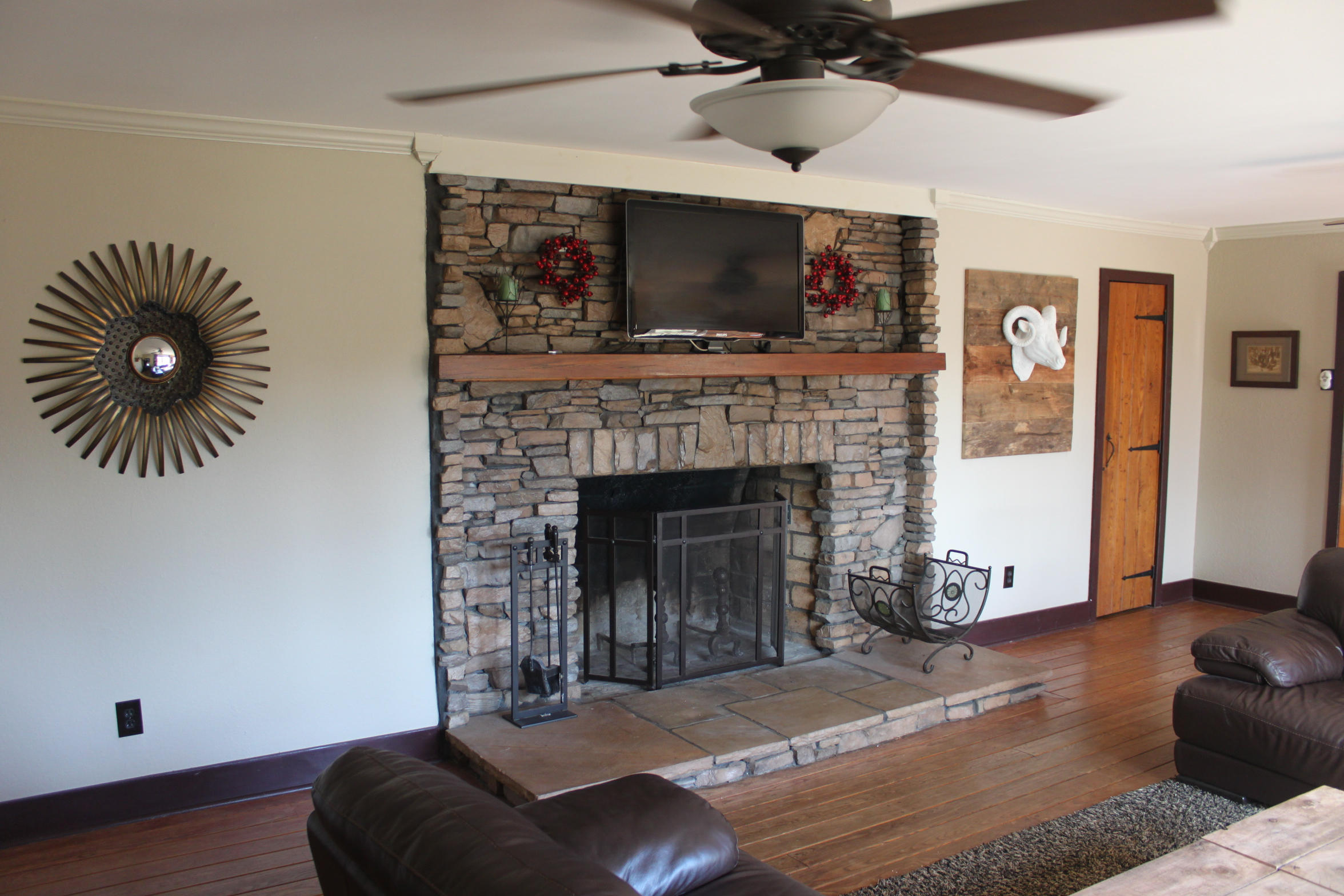5929 Ridgewood Road Knoxville, TN 37918 - Photo 3 of 21 Stacked Stone Fireplace
