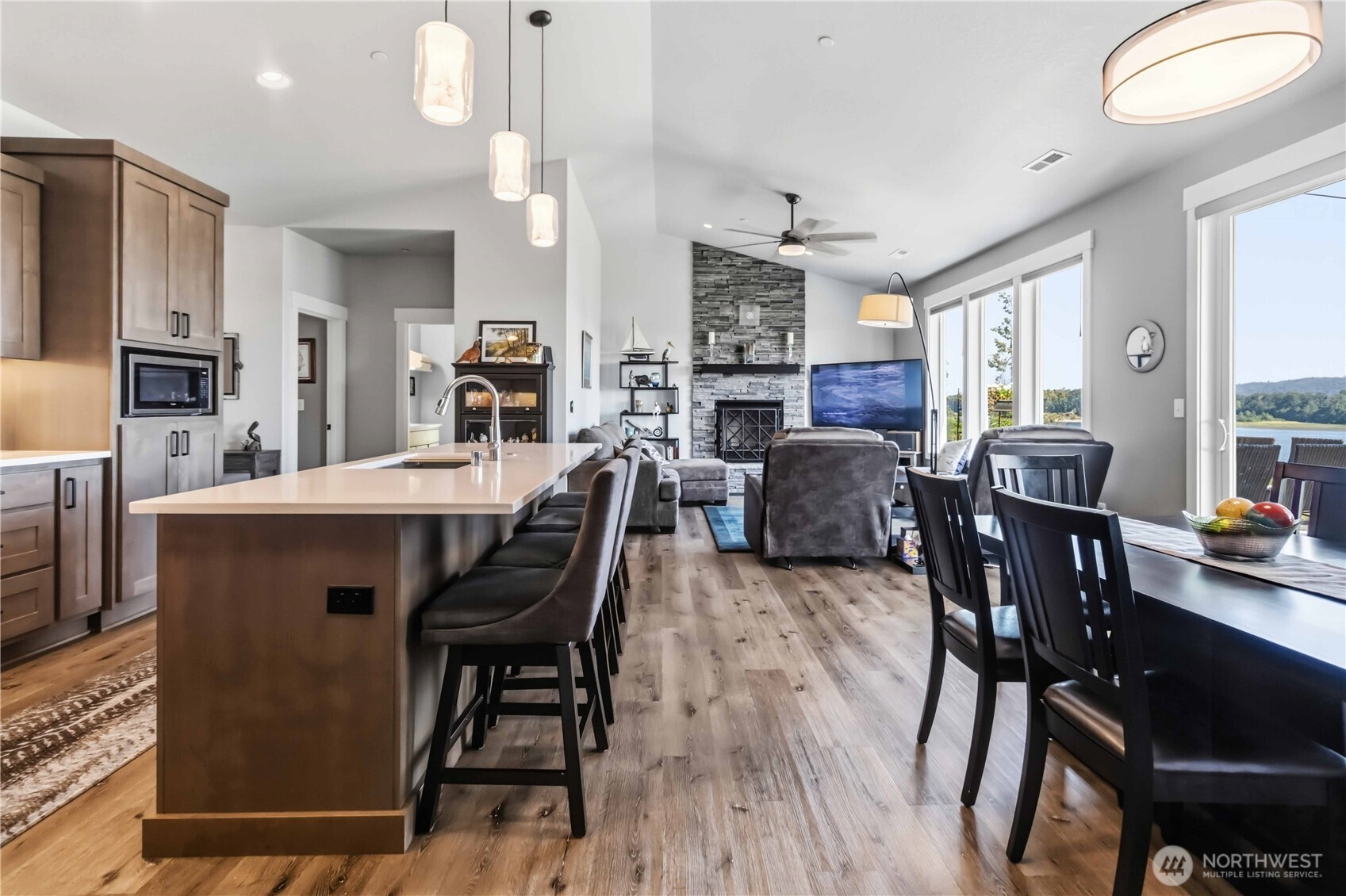 119 Old Mill Creek Road Longview, WA 98632 - Photo 12 of 40 a view of a dining room with furniture and a chandelier