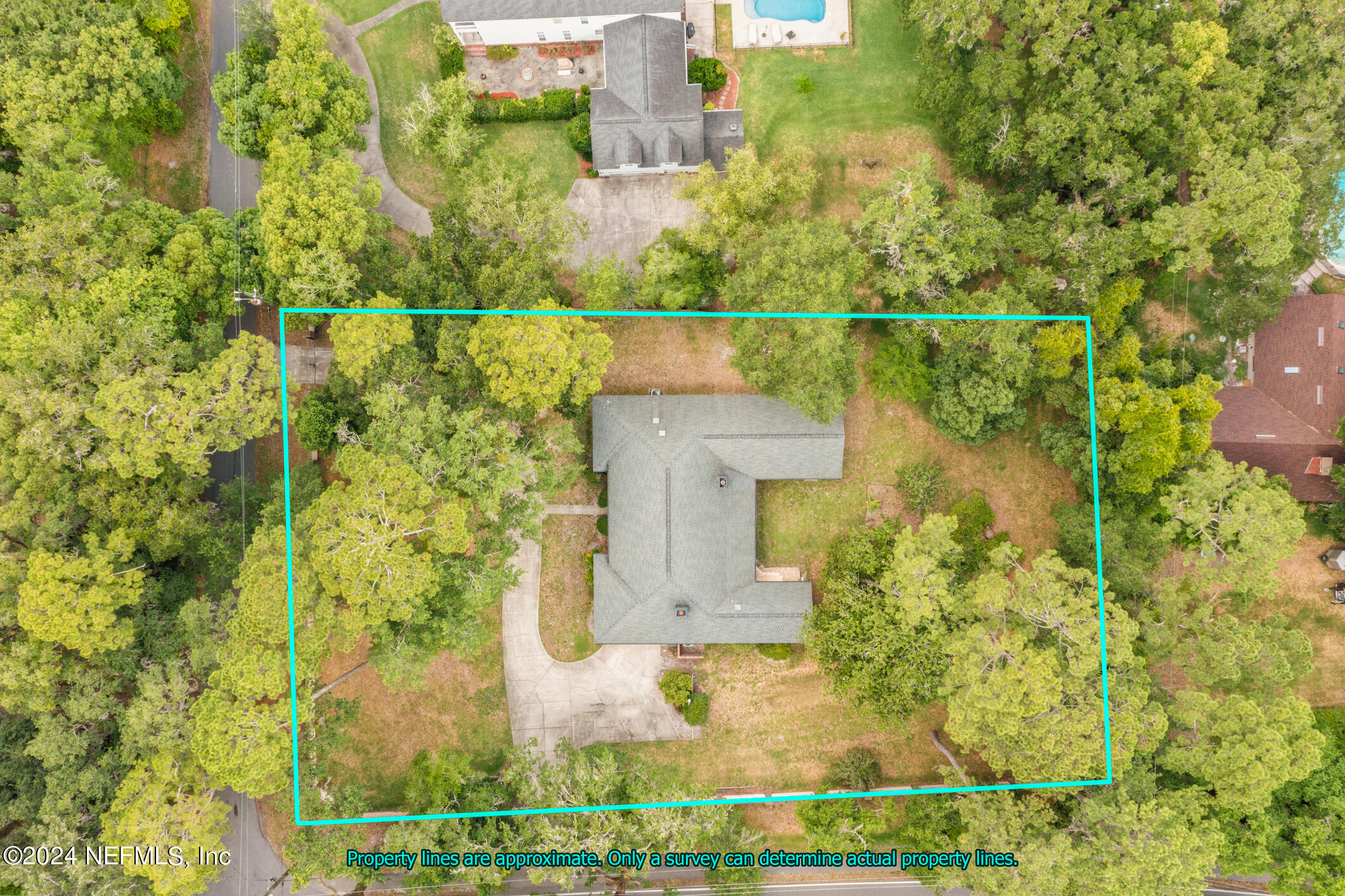 11926 Mandarin Road Jacksonville, FL 32223 - Photo 63 of 66 Ariel View with property line