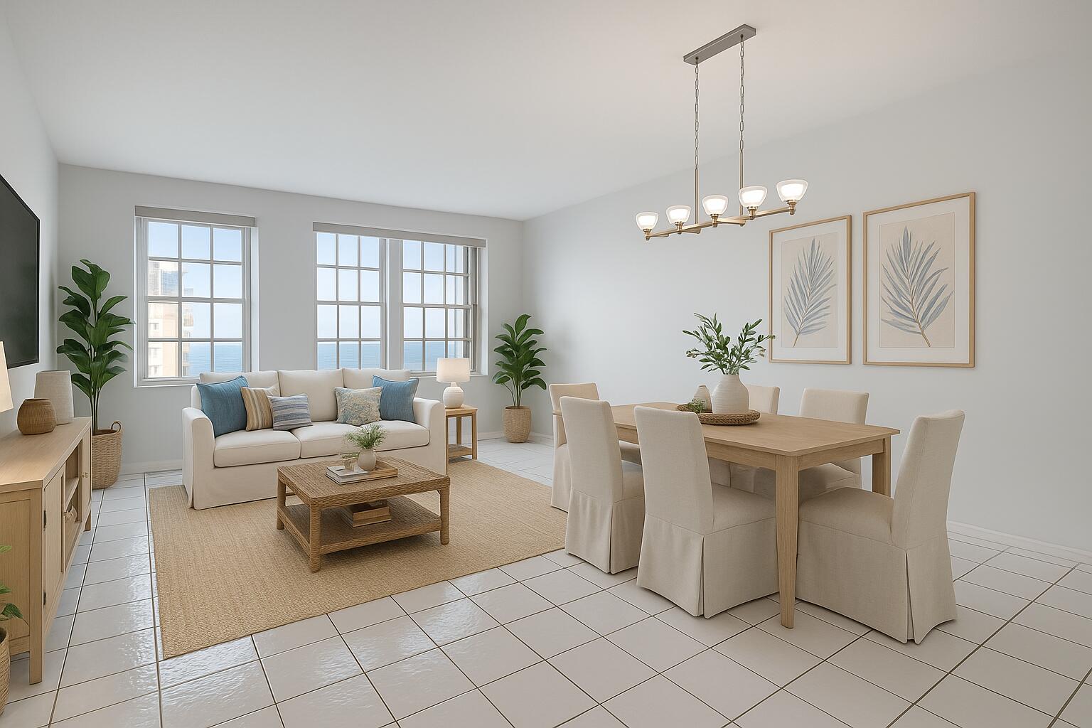 3475 South Ocean Boulevard, Unit 5140 Palm Beach, FL 33480 - Photo 15 of 55 a living room with furniture and a chandelier