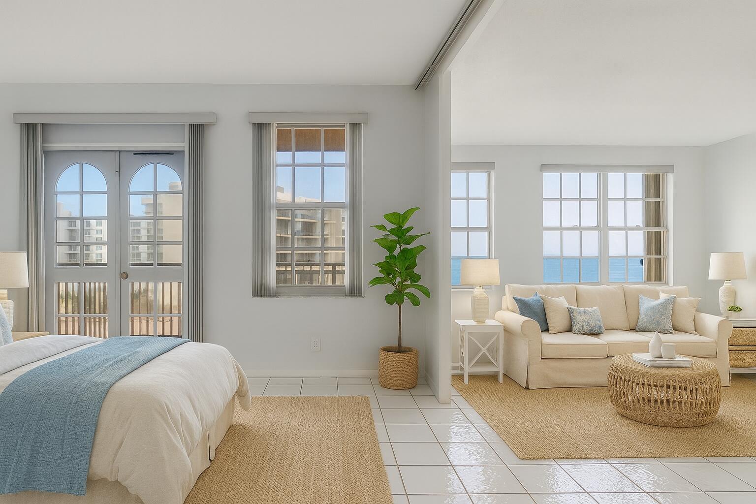 3475 South Ocean Boulevard, Unit 5140 Palm Beach, FL 33480 - Photo 17 of 55 a living room with furniture and windows