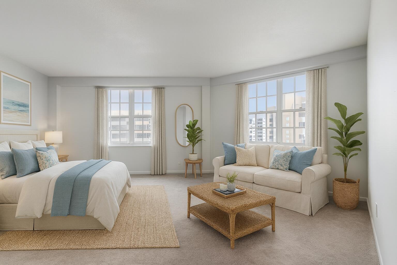 3475 South Ocean Boulevard, Unit 5140 Palm Beach, FL 33480 - Photo 32 of 55 a living room with furniture and a potted plant