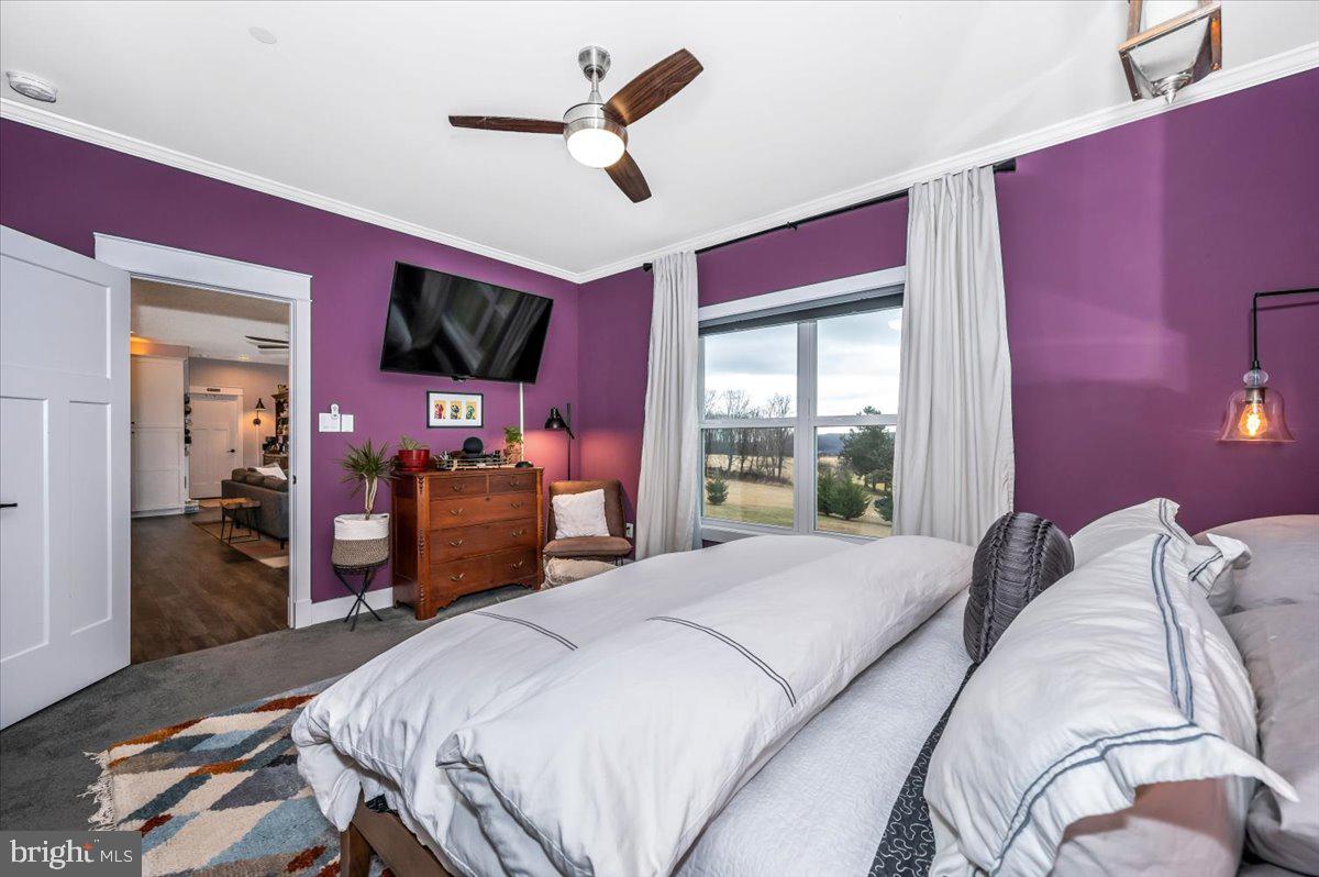 14231 Ridenour Road Smithsburg, MD 21783 - Photo 35 of 76 a bedroom with a bed and a flat screen tv