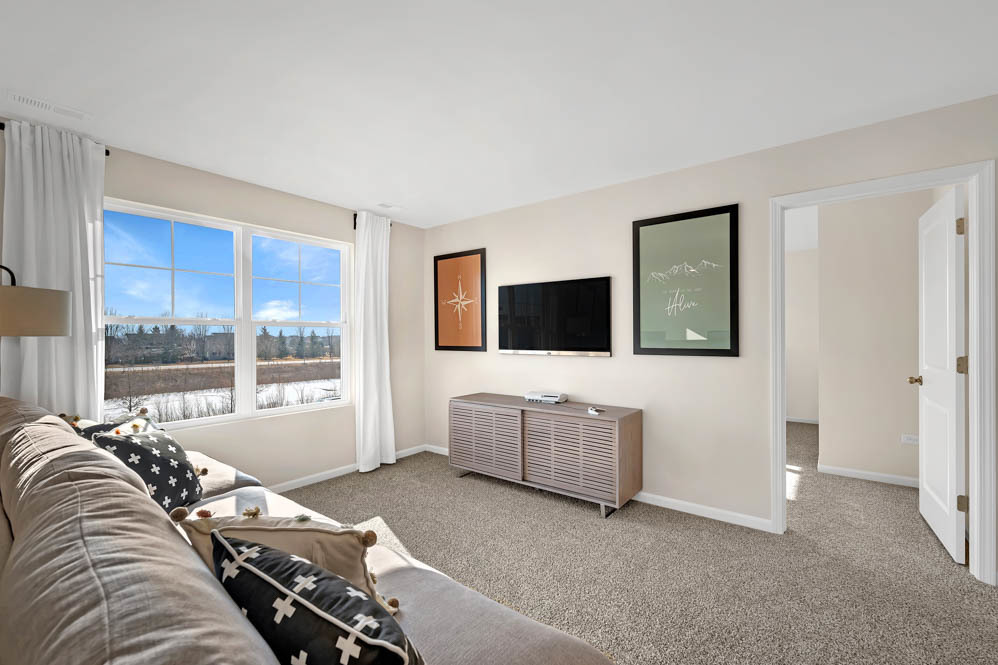 266 Snowdrop Lane Elgin, IL 60124 - Photo 15 of 25 a living room with furniture and a flat screen tv