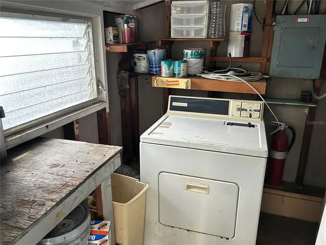 a room with storage and utility