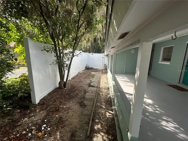 a view of a house with a tub