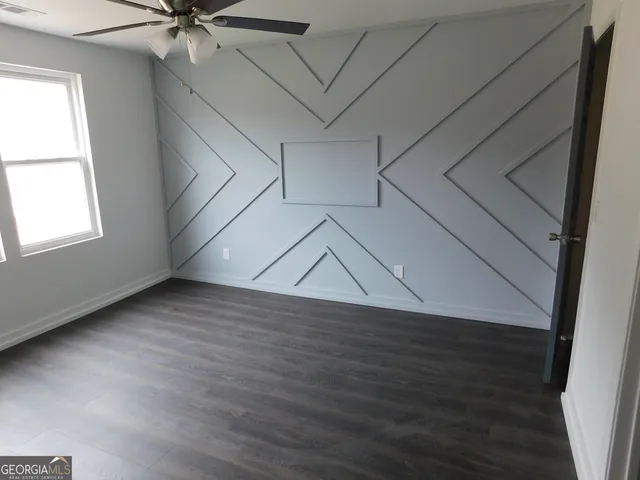 a small space with wooden floor