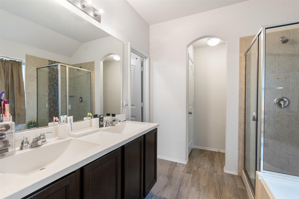 1490 Alamandine Avenue Cross Roads, TX 76227 - Photo 15 of 23 a bathroom with a double vanity sink mirror and double