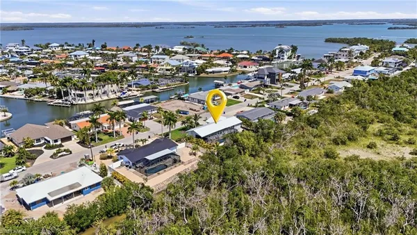 an aerial view of multiple houses
